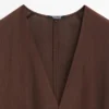 Robe midi fluide en mélange de lin avec ceinture