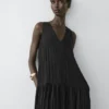 Robe midi plissée fluide Robe midi plissée fluide