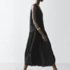 Robe midi plissée fluide Robe midi plissée fluide