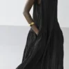 Robe midi plissée fluide Robe midi plissée fluide