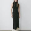 Robe midi plissée à volants Robe midi plissée à volants