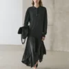 Robe polo en maille contrastée Robe polo en maille contrastée