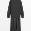 Robe polo en maille contrastée Robe polo en maille contrastée