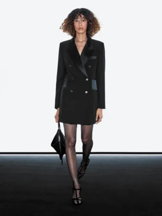 Robes style blazers avec détails en satin