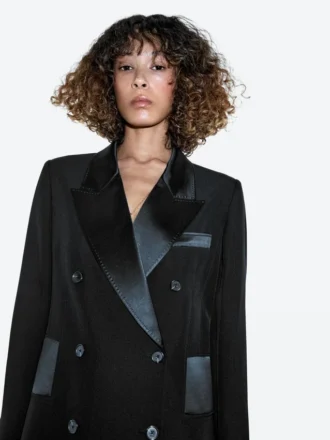 Robes style blazers avec détails en satin