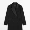 Robes style blazers avec détails en satin Robes style blazers avec détails en satin