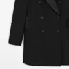 Robes style blazers avec détails en satin Robes style blazers avec détails en satin