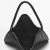 Sac à bandoulière en cuir tressé de taille moyenne Sac à bandoulière en cuir tressé de taille moyenne