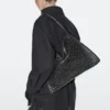 Sac à bandoulière en cuir tressé de taille moyenne Sac à bandoulière en cuir tressé de taille moyenne