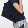 Sac cabas moyen en cuir refendu Sac cabas moyen en cuir refendu