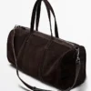 Sac de voyage en cuir suédé Sac de voyage en cuir suédé