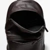 Sac à dos en cuir nappa avec fermeture à glissière Sac à dos en cuir nappa avec fermeture à glissière