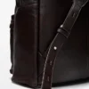 Sac à dos en cuir nappa avec fermeture à glissière Sac à dos en cuir nappa avec fermeture à glissière