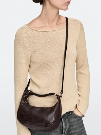 Sac en cuir nappa avec boucle métallique