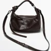 Sac en cuir nappa avec boucle métallique