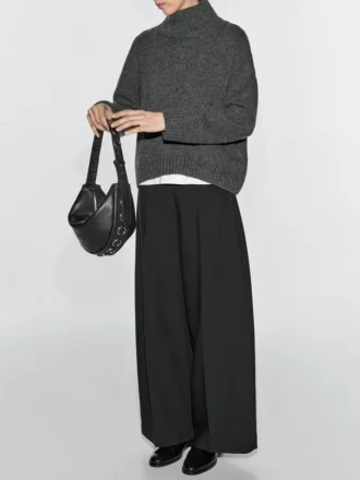 Sac en cuir nappa avec œillets