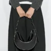 Sac en cuir nappa avec œillets