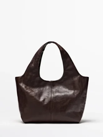 Sac en cuir nappa de taille moyenne