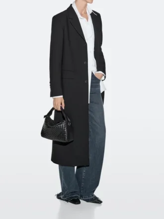 Sac en cuir nappa tissé de taille moyenne