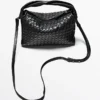 Sac en cuir nappa tissé de taille moyenne Sac en cuir nappa tissé de taille moyenne
