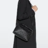 Sac en cuir nappa tissé de taille moyenne Sac en cuir nappa tissé de taille moyenne