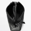 Sac en cuir nappa tissé de taille moyenne Sac en cuir nappa tissé de taille moyenne