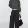 Sac en cuir suédé refendu avec œillets Sac en cuir suédé refendu avec œillets