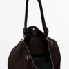 Sac en cuir suédé refendu avec œillets Sac en cuir suédé refendu avec œillets