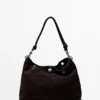 Sac en cuir suédé refendu avec œillets Sac en cuir suédé refendu avec œillets