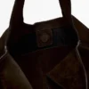 Sac à main moyen en cuir refendu Sac à main moyen en cuir refendu