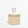 Sac rond en cuir nappa avec strass Sac rond en cuir nappa avec strass