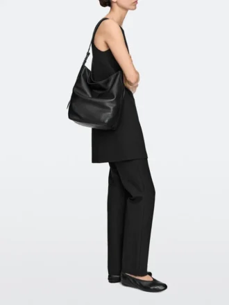 Sac seau en cuir nappa