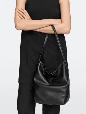Sac seau en cuir nappa