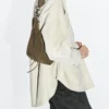 Sac seau en cuir suédé refendu