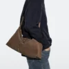 Sac seau en cuir suédé refendu