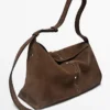 Sac seau en cuir suédé refendu