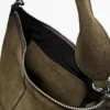 Sac seau en cuir suédé refendu