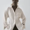 Surchemise 100 % lin en maille gaufrée