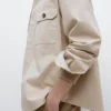 Surchemise en coton avec détails de poches Surchemise en coton avec détails de poches
