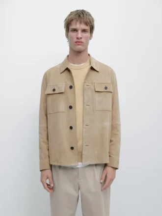 Surchemise en cuir suédé
