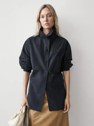 Surchemise en mélange de coton avec poche
