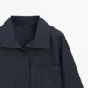 Surchemise en mélange de coton avec poche