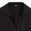 Surchemise fluide en mélange de laine avec poche