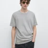 T-shirt 100 % coton avec détail contrasté T-shirt 100 % coton avec détail contrasté