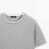 T-shirt 100 % coton avec détail contrasté T-shirt 100 % coton avec détail contrasté