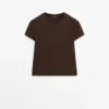 T-shirt 100 % coton avec détail de couture T-shirt 100 % coton avec détail de couture