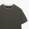 T-shirt 100 % coton avec encolure contrastée T-shirt 100 % coton avec encolure contrastée
