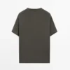 T-shirt 100 % coton avec encolure contrastée T-shirt 100 % coton avec encolure contrastée