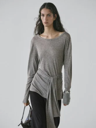 T-shirt avec détail de nœud