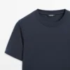 T-shirt à col rond en interlock 100 % coton T-shirt à col rond en interlock 100 % coton